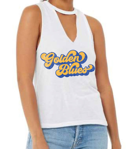 Golden Blues Retro V-Neck Tank