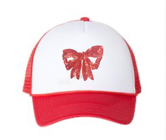 Sequin Bow Trucker Hat