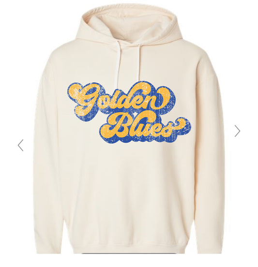 Golden Blues Retro Hooded Sweatshirt