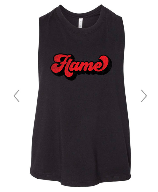 Flame Racerback Crop Tank