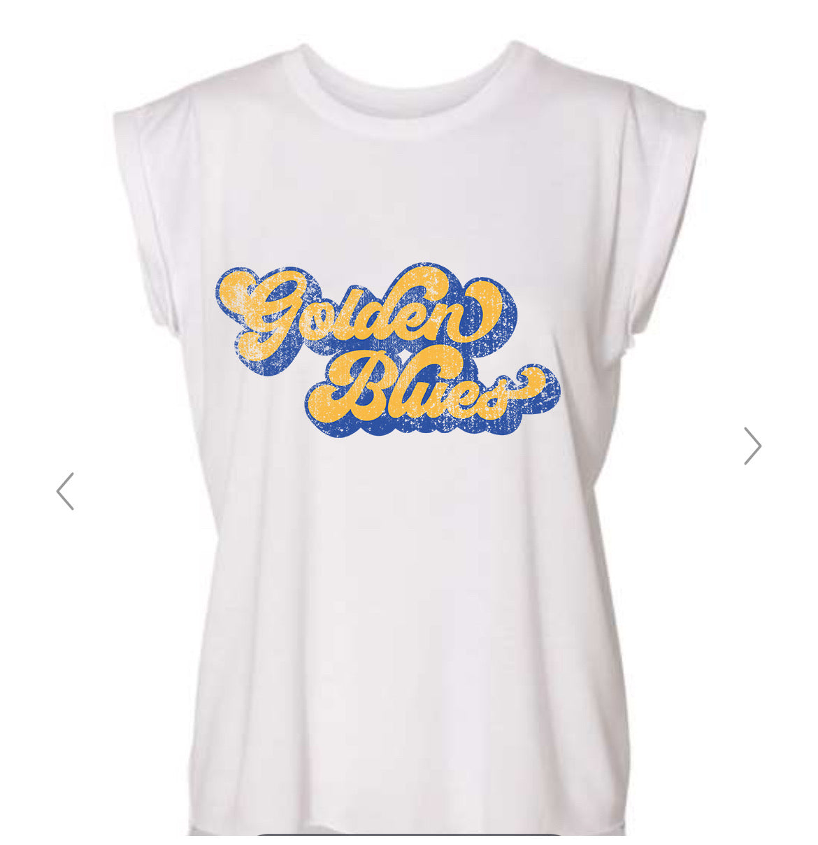 Golden Blues Retro Muscle Tee