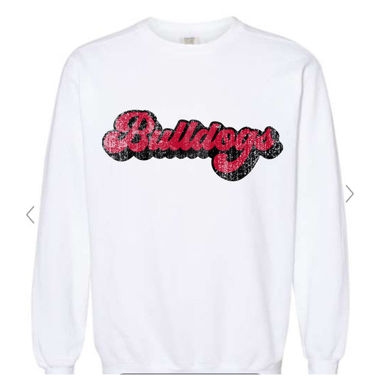 Bulldogs Distressed Sweatshirt