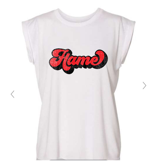 Flame Women’s Muscle Tee