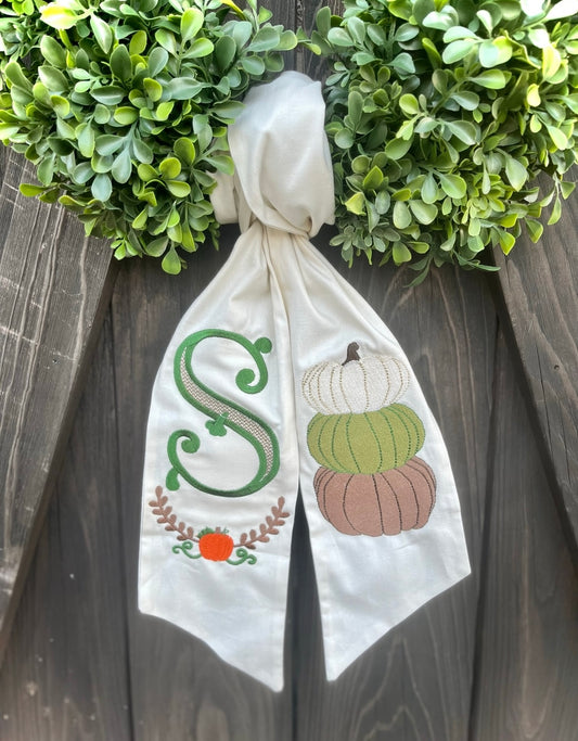 Fall Wreath Sash