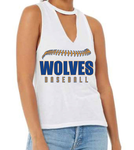 Wolves Baseball Flowy Cut Neck Tank