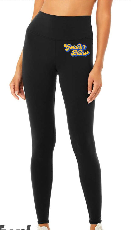 Golden Blues High Waisted Fitness Leggings