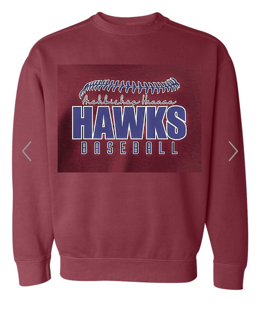 Hawks Baseball Crimson Sweatshirt
