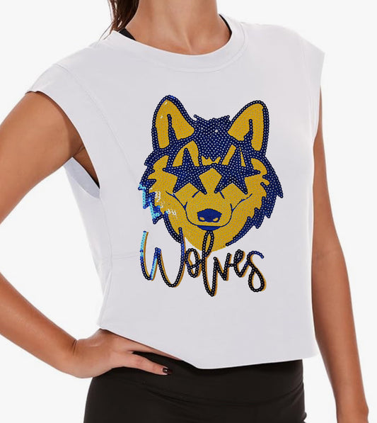 Wolves Sequin Tank