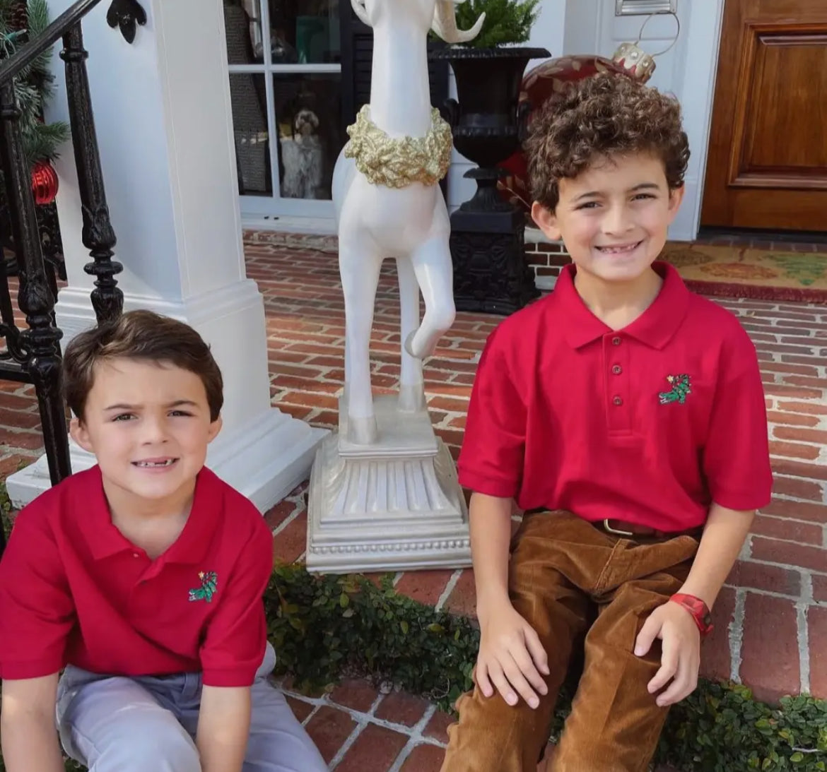 New Orleans Christmas Boys Alligator polo