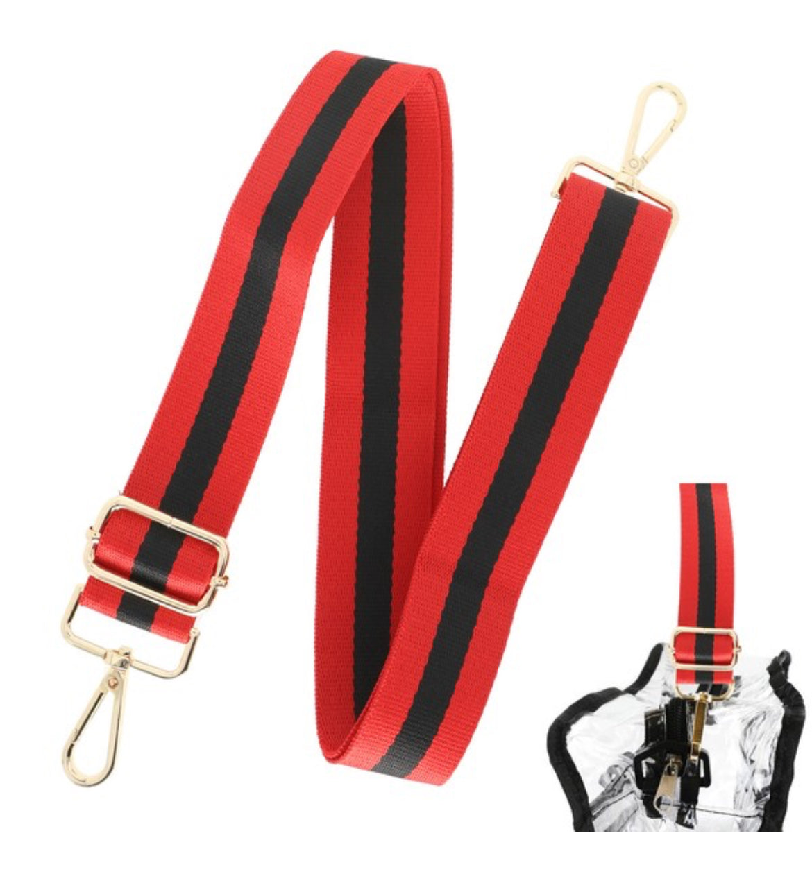 Red and Black Purse Strap