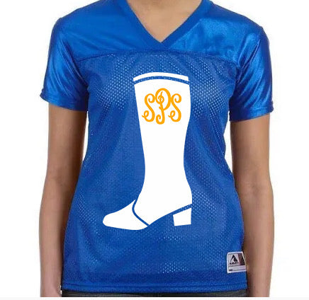 Golden Blue Boot Football Jersey