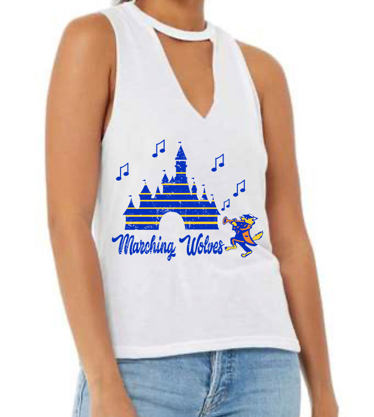 Marching Wolves Flowy V-Neck Tank