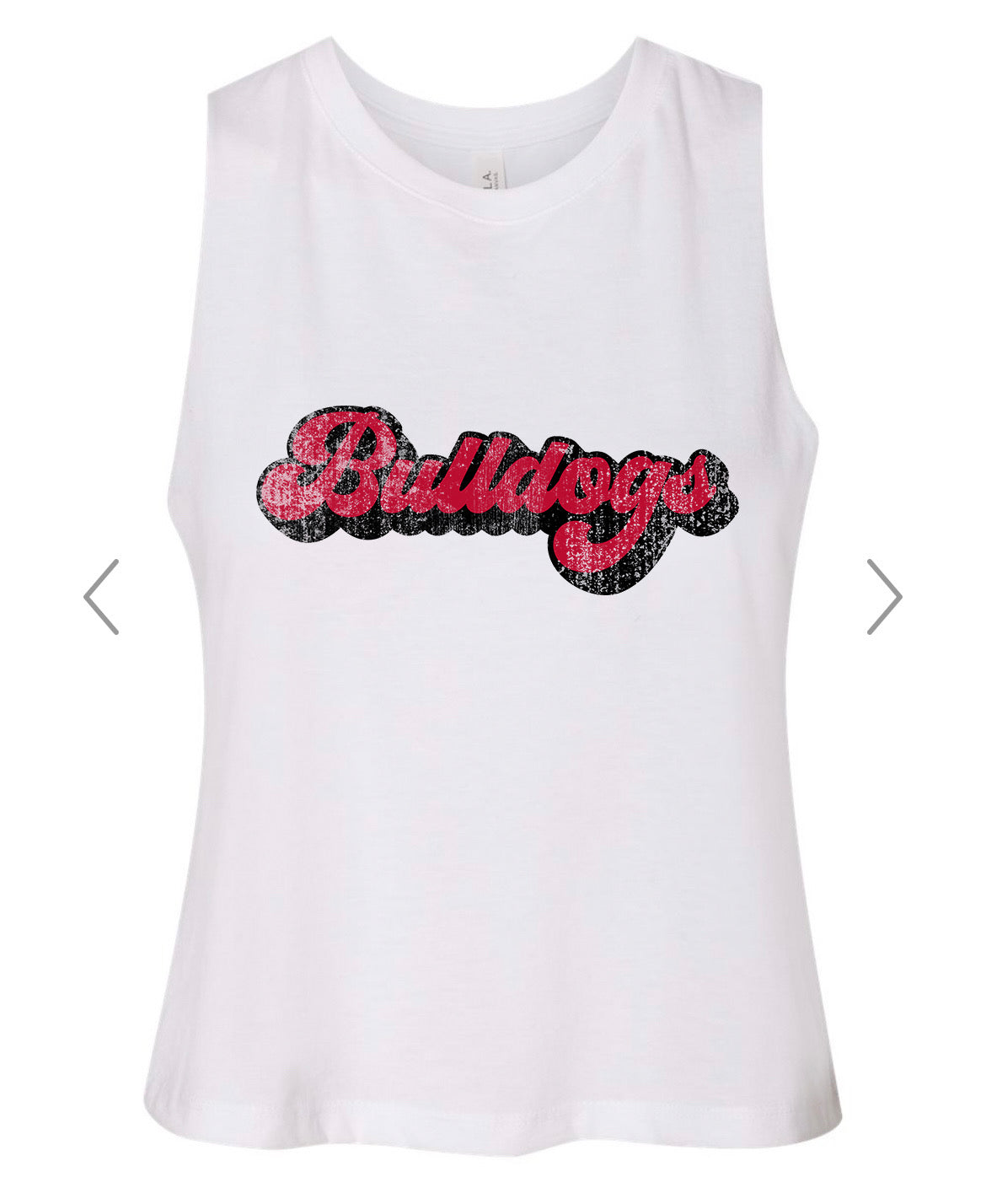 Bulldogs Crop Racerback Tank