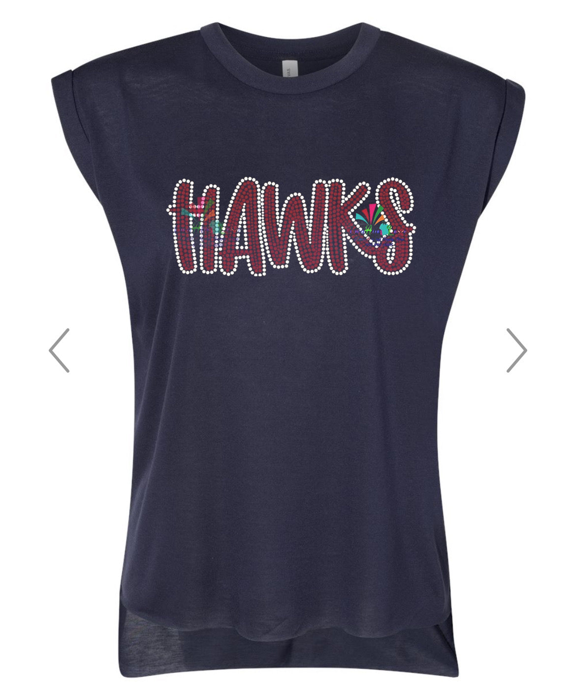 Hawks Rhinestone Muscle Tee