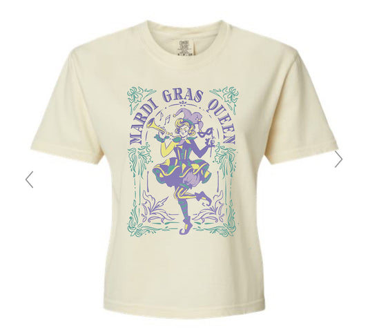 Mardi Gras Queen Boxy Tee