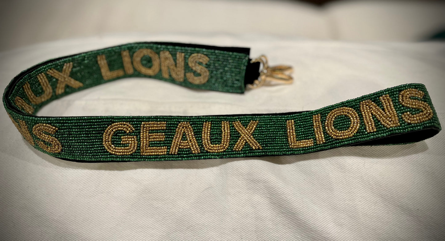 Geaux Lions Beaded Purse Strap