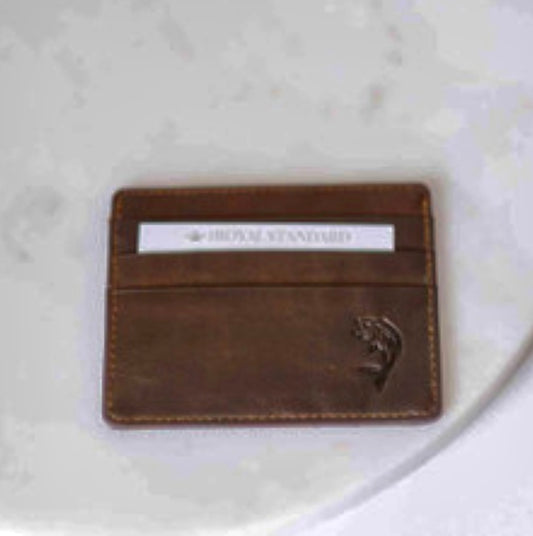 Fish Leather Embossed Slim Wallet