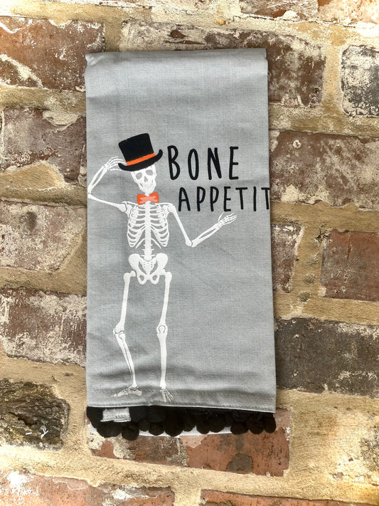 Halloween Bone Appetit Hand Towel