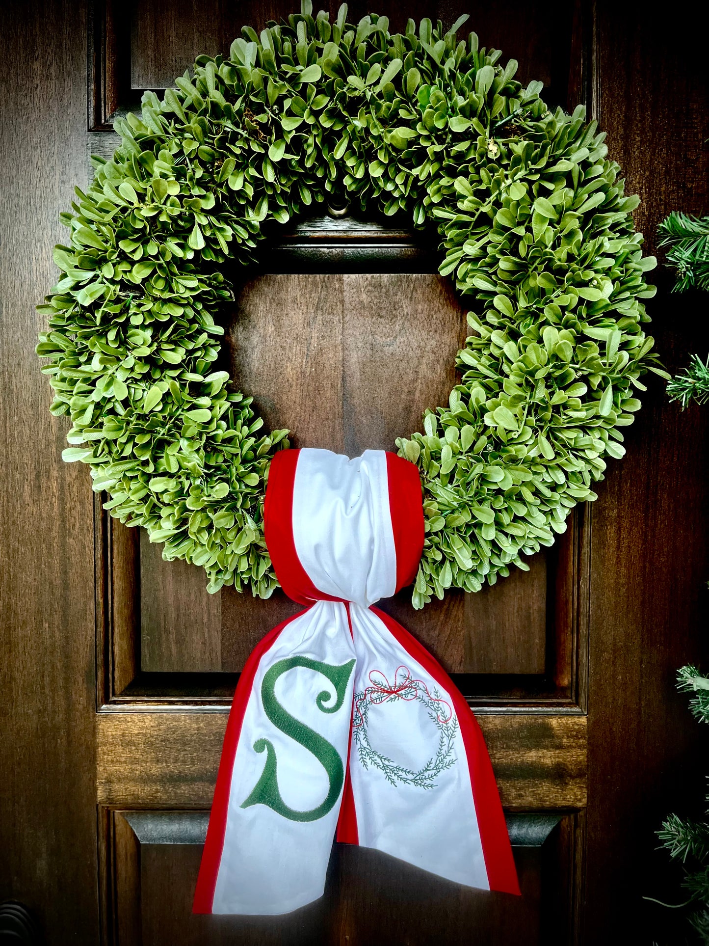 Christmas Wreath Sash