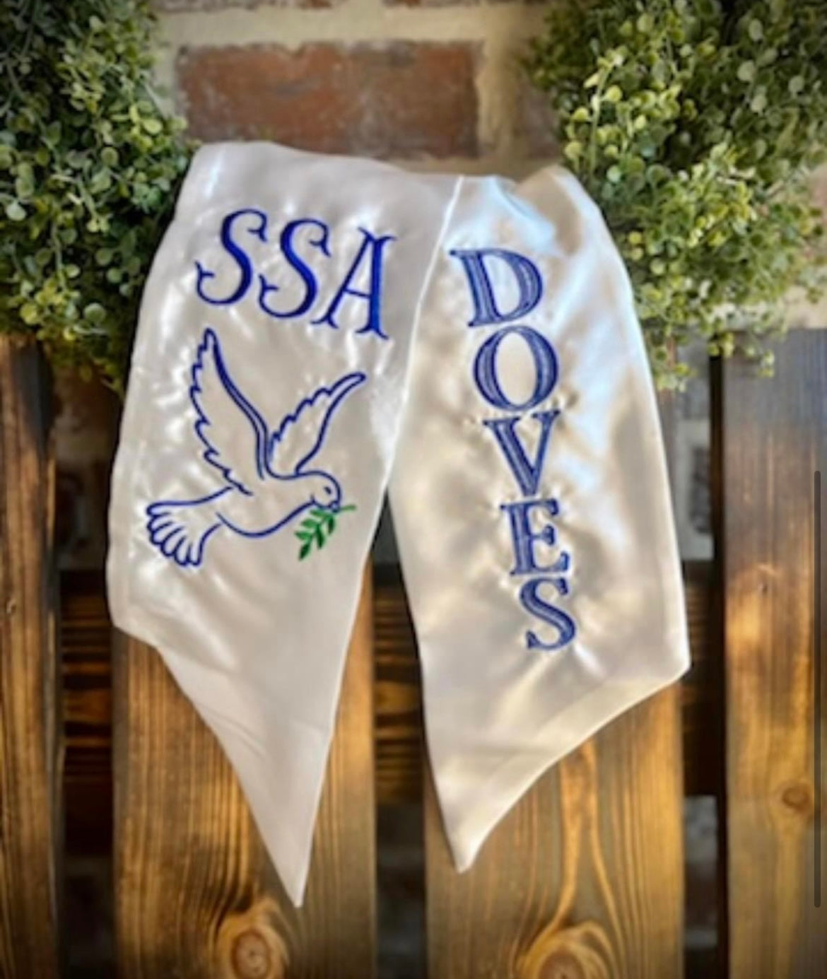 SSA Dove Wreath Sash