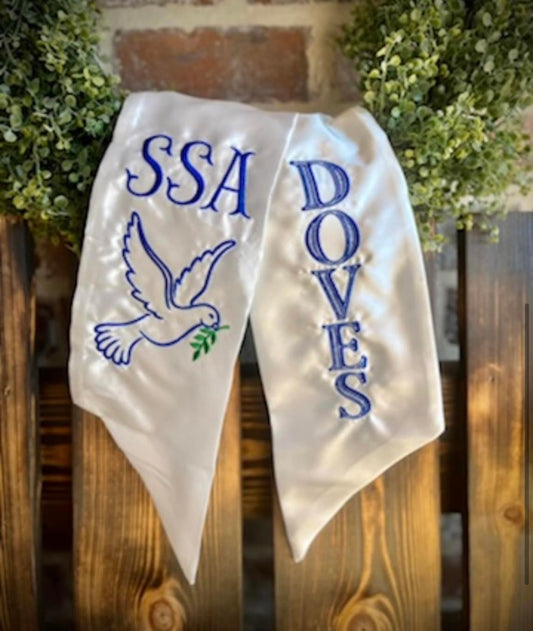 Dove Wreath Sash