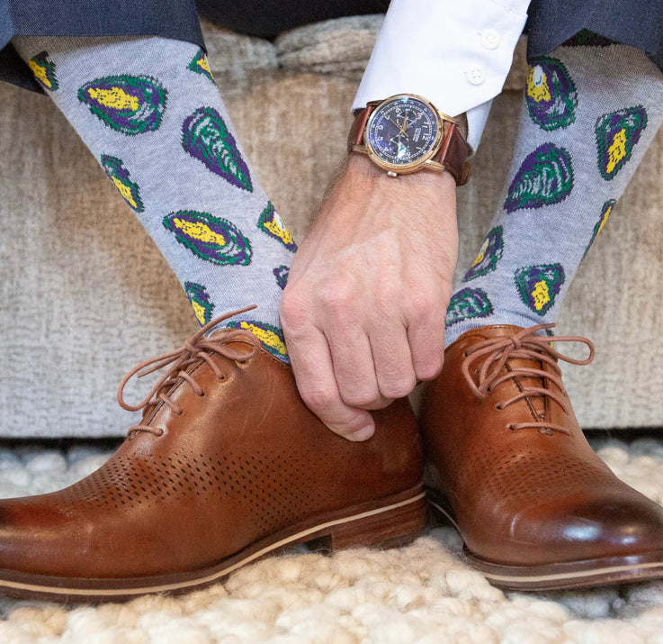 Men's Mardi Gras Oyster Socks