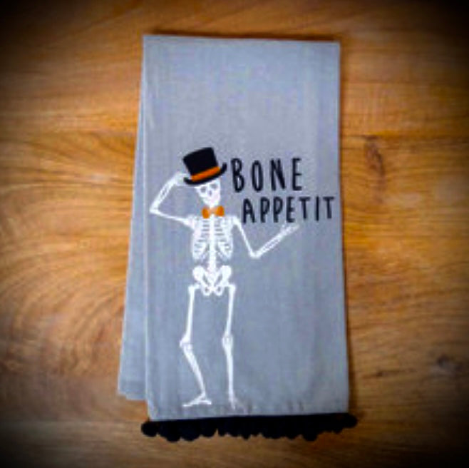 Halloween Bone Appetit Hand Towel