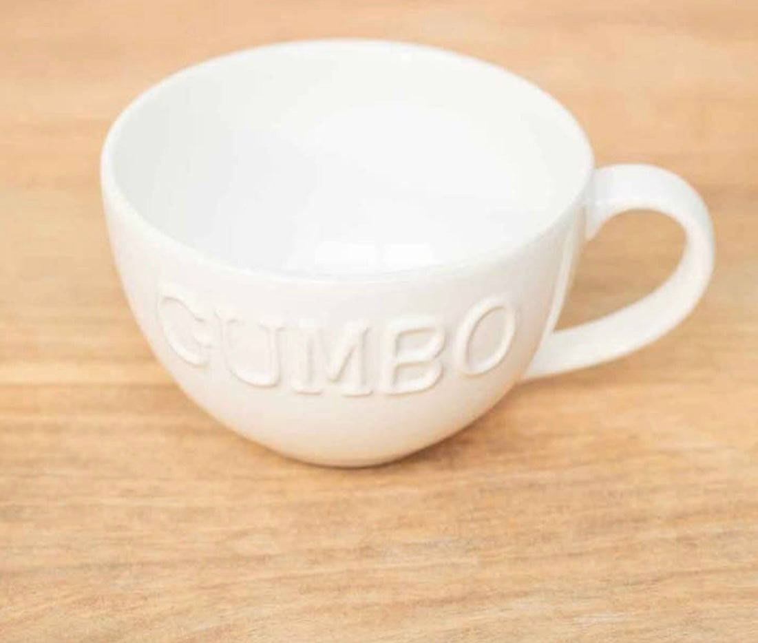 Gumbo Handle Bowl Antique White 4.5×3