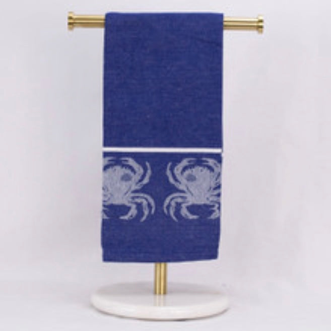 Crab Border Jacquard Hand Towel