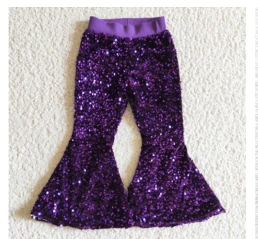 Girls Sequin Bell Bottoms