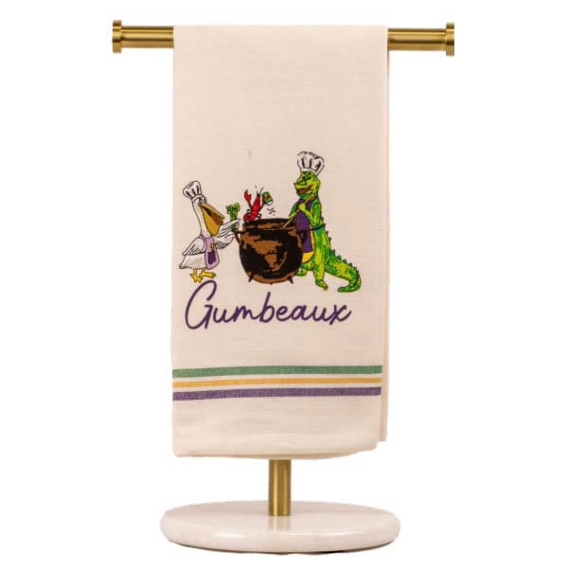 Gumbeaux Mardi Gras Towel
