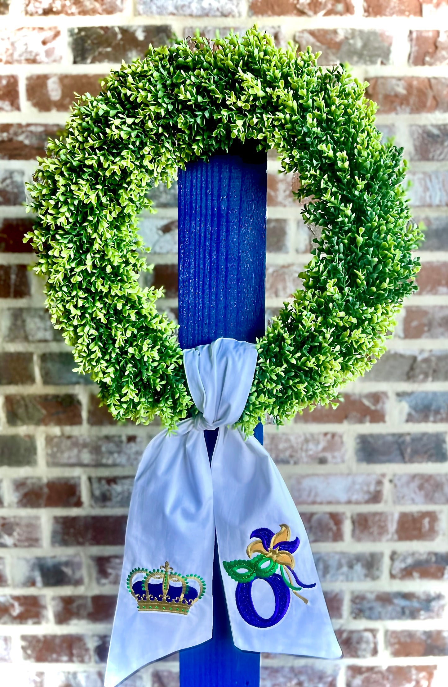 Mardi Gras Crown Wreath Sash