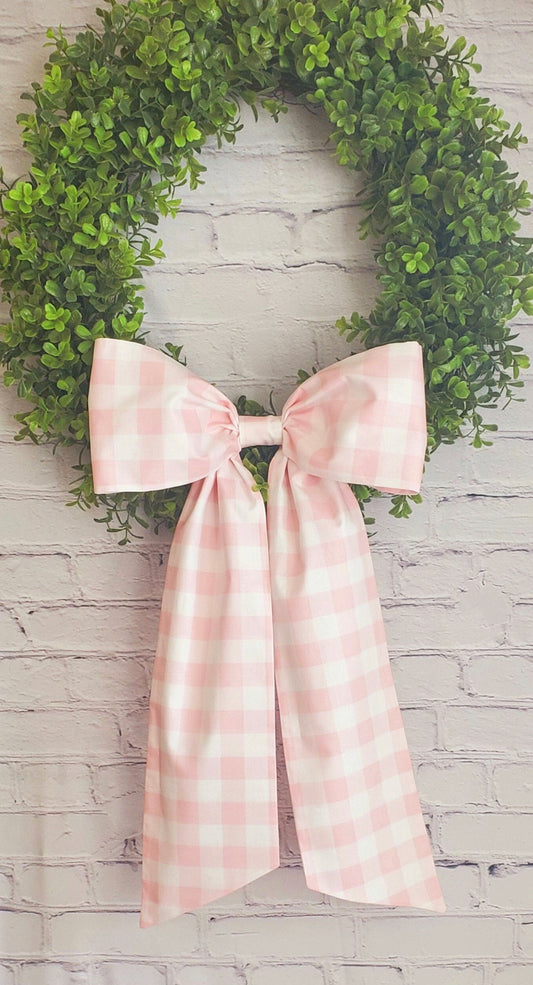 Light Pink Bow Wreath Sash