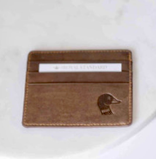 Duck Leather Embossed Slim Wallet