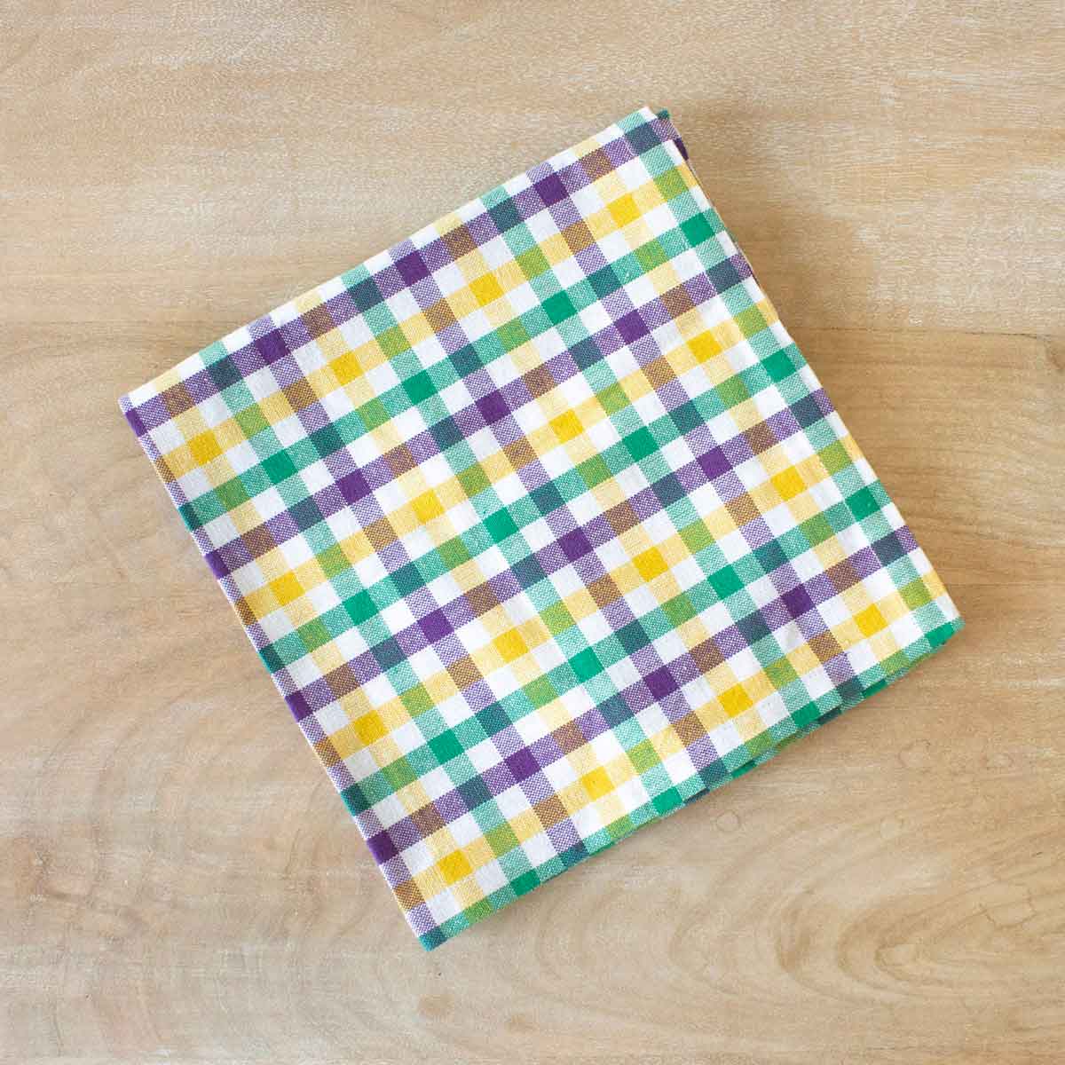 Mardi Gras Gingham Napkin