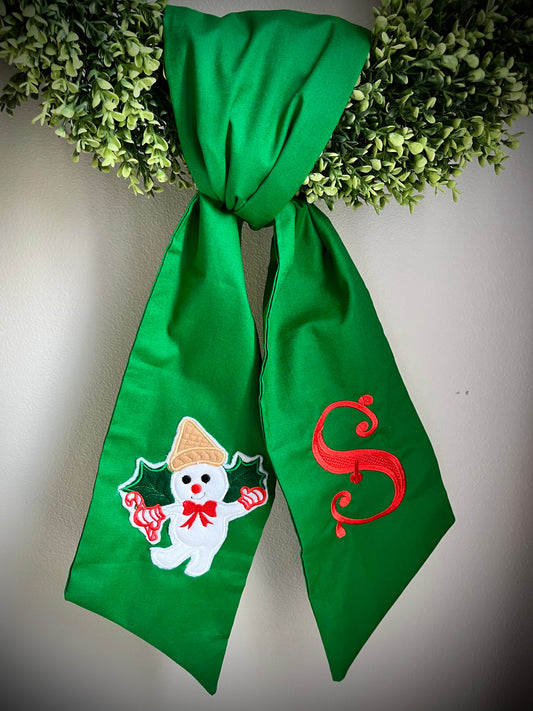 Christmas Wreath Sash