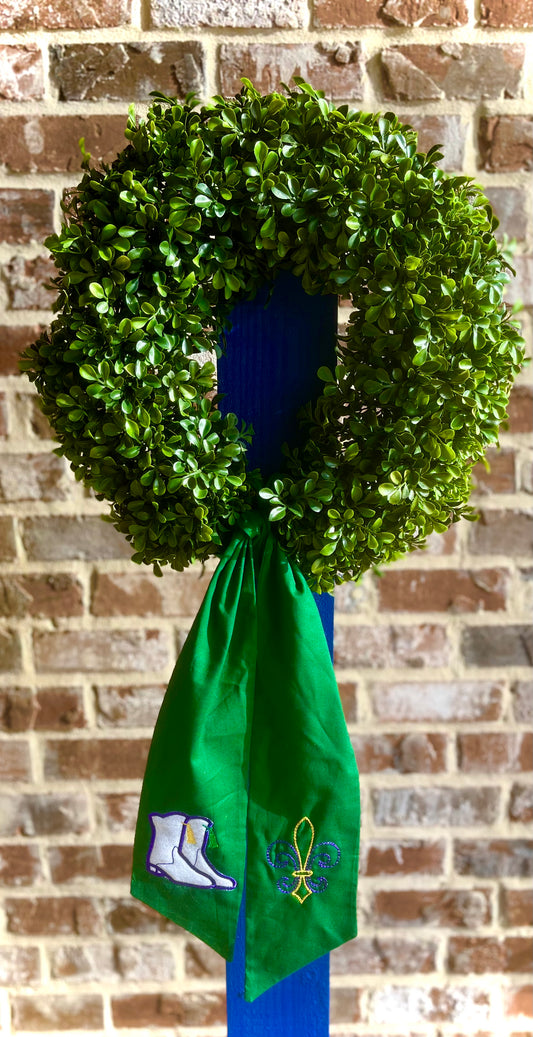 Mardi Gras Wreath Sash