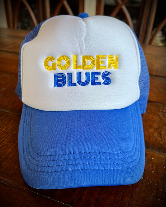 Golden Blues Embroidered Trucker Hat
