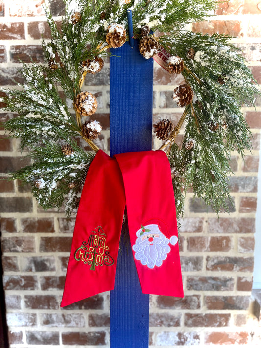 Christmas Wreath Sash