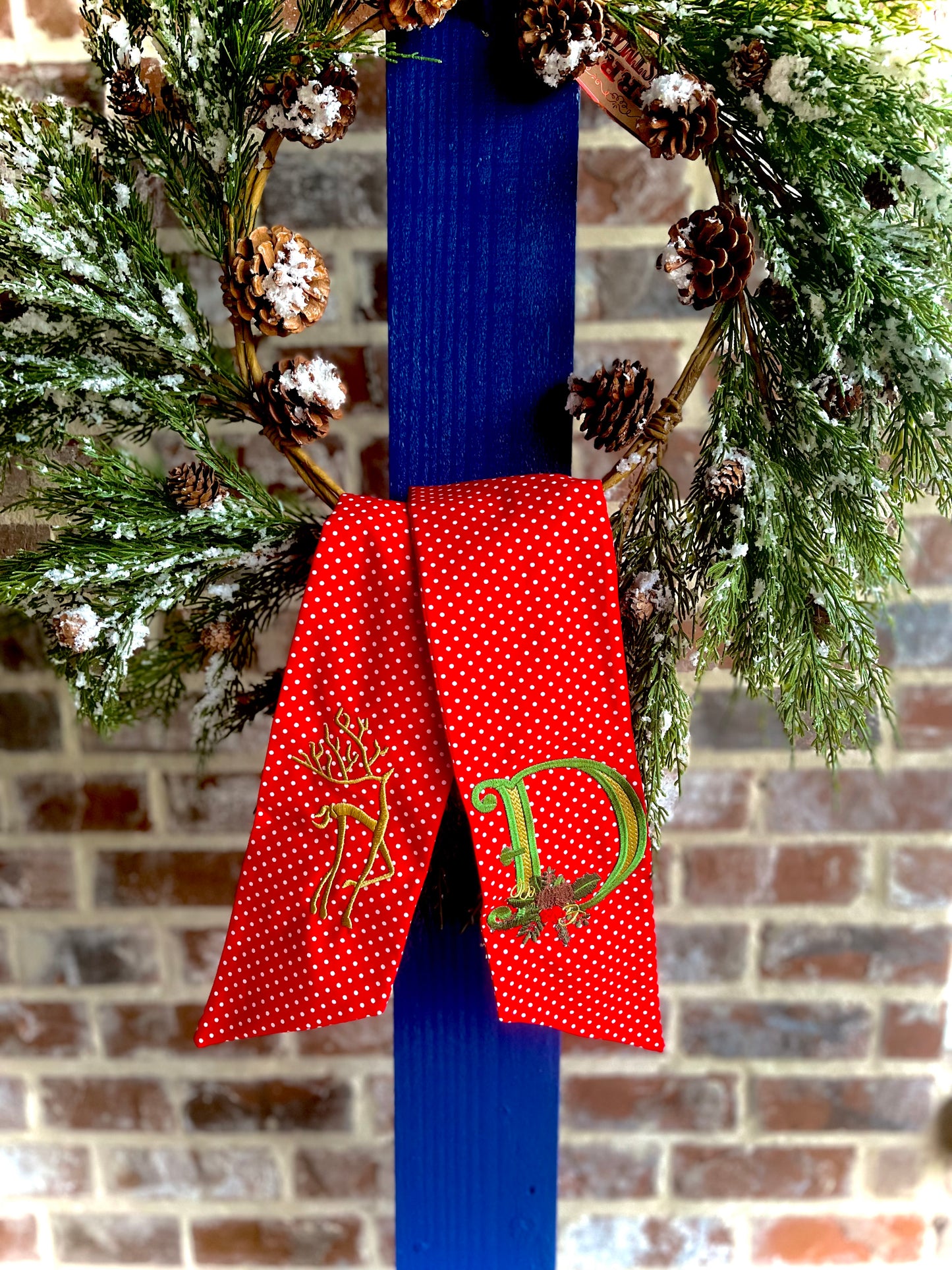 Christmas Wreath Sash