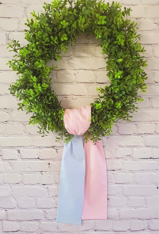 Gender Reveal Wreath Sash