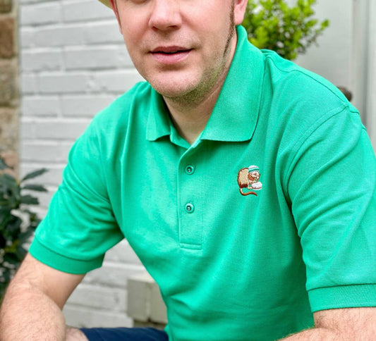 Polo with Embroidered New Orleans Nutria and Beignets