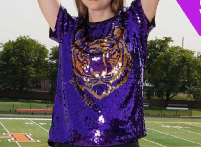 Tiger Sequin Top