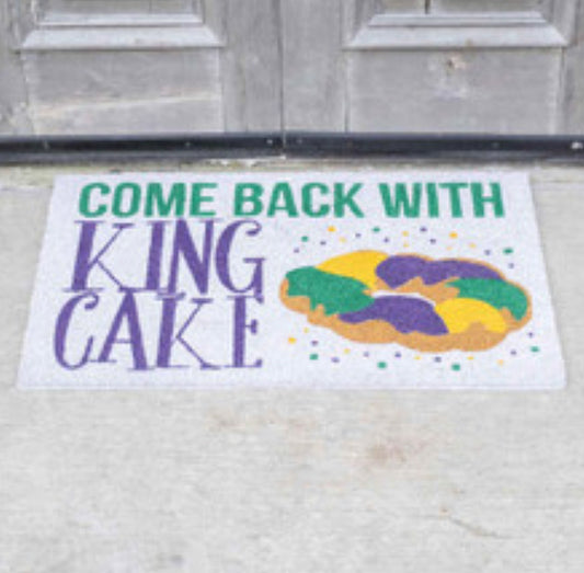 King Cake Coir Doormat