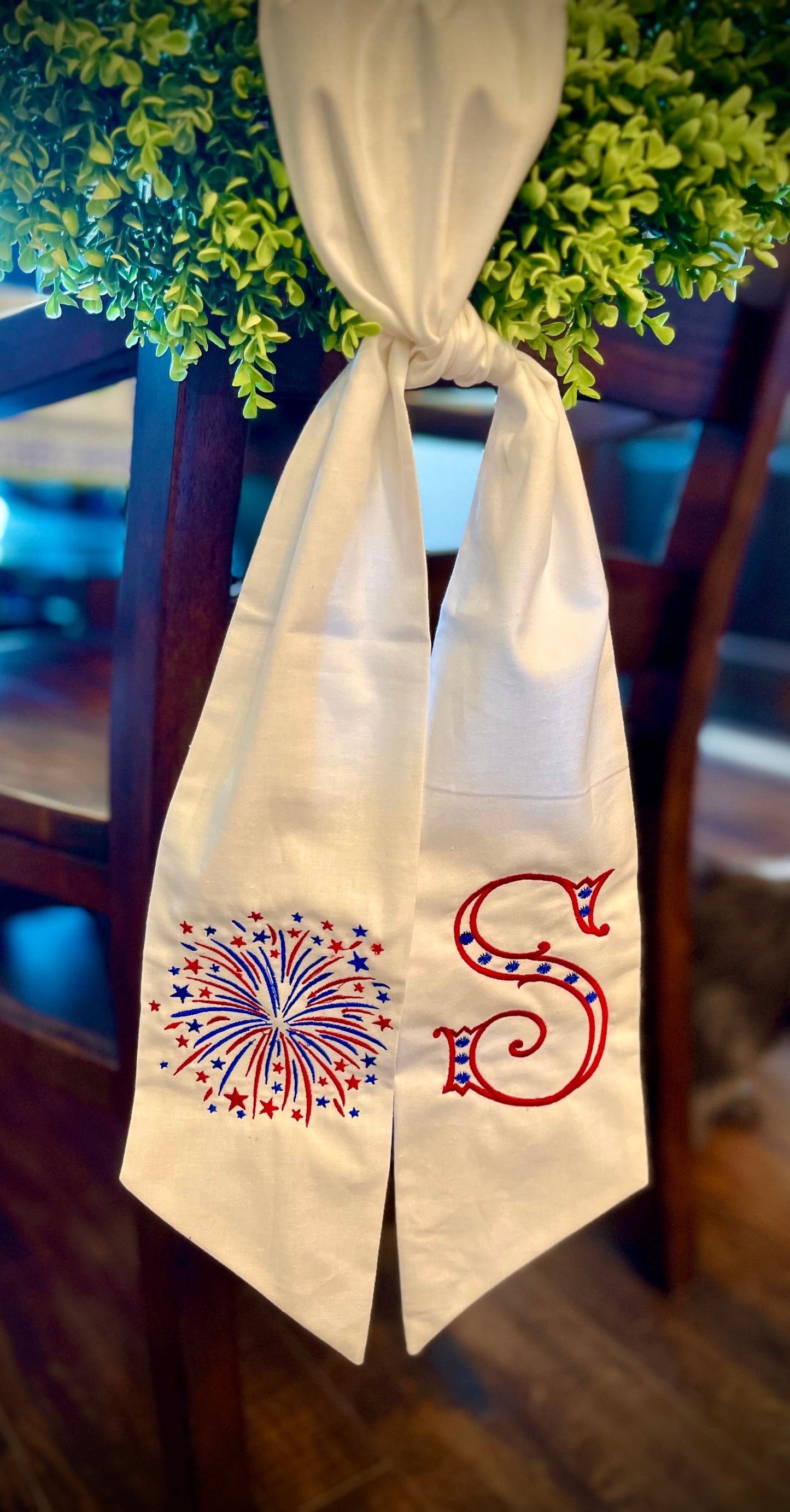 Patriotic Wreath Sash